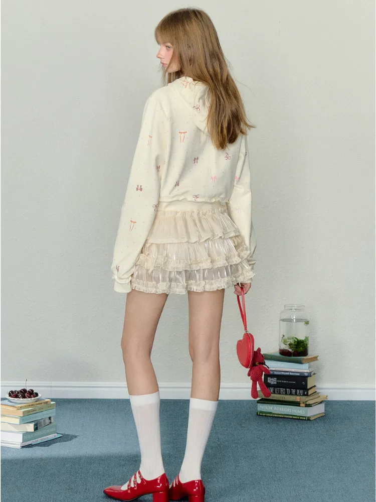 Ribbon Ballet Zip-up Hoodie