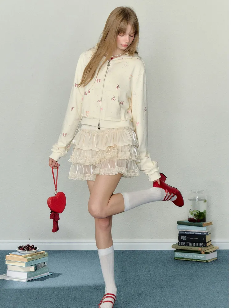 Ribbon Ballet Zip-up Hoodie