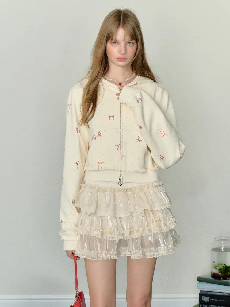 Ribbon Ballet Zip-up Hoodie