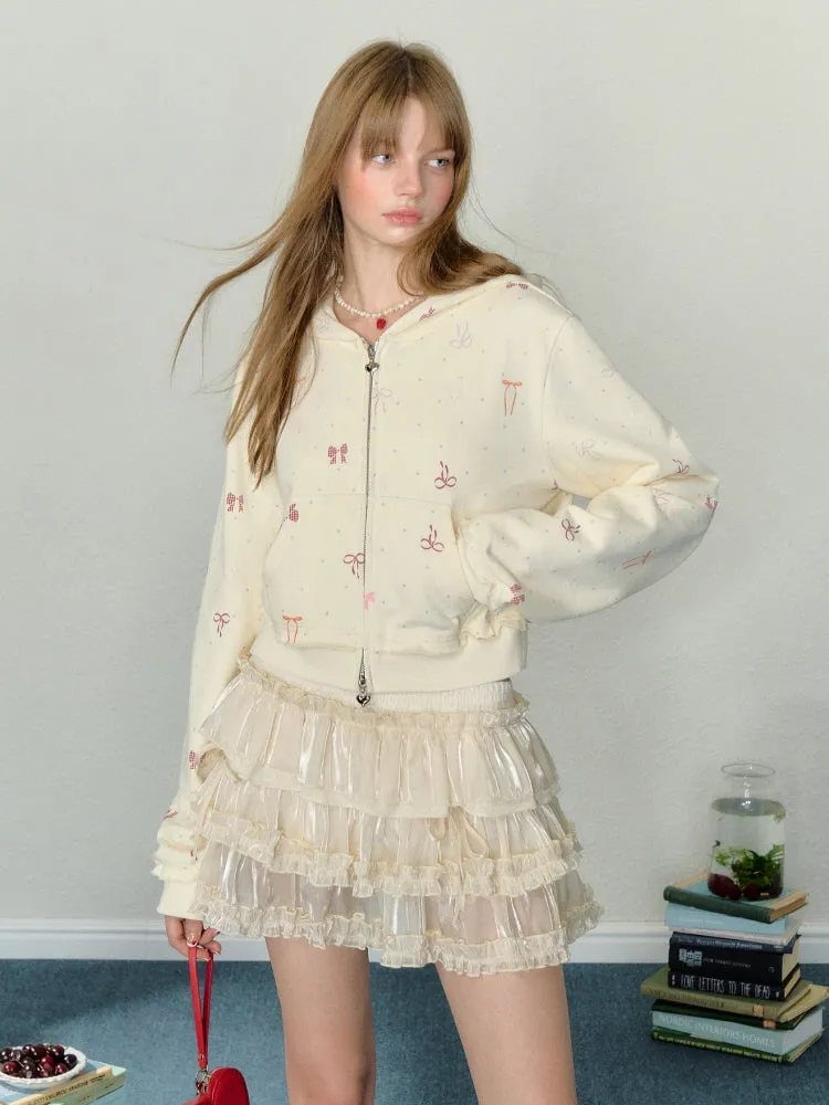 Ribbon Ballet Zip-up Hoodie