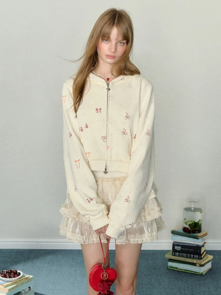 Ribbon Ballet Zip-up Hoodie