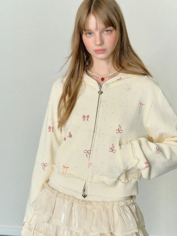 Ribbon Ballet Zip-up Hoodie