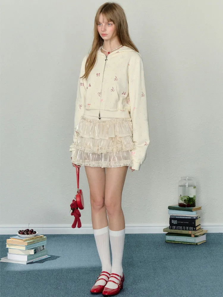 Ribbon Ballet Zip-up Hoodie