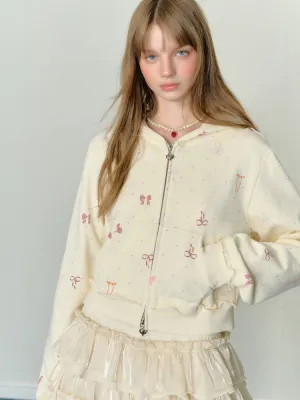 Ribbon Ballet Zip-up Hoodie