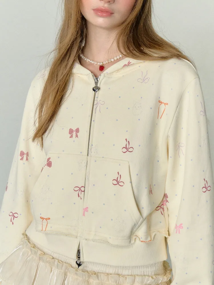 Ribbon Ballet Zip-up Hoodie