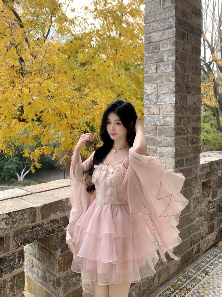Rosy Ballet Tiered Dress