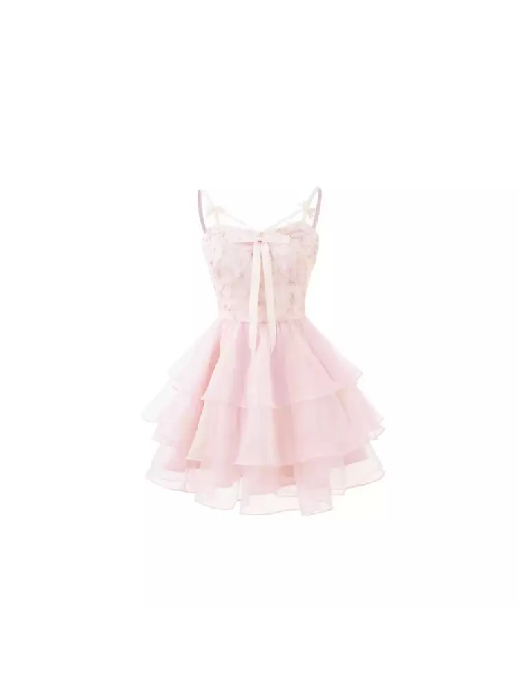 Rosy Ballet Tiered Dress