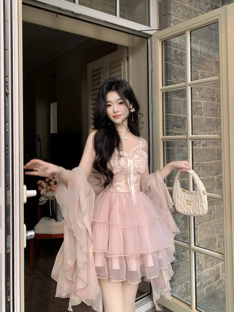 Rosy Ballet Tiered Dress