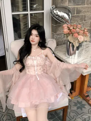 Rosy Ballet Tiered Dress