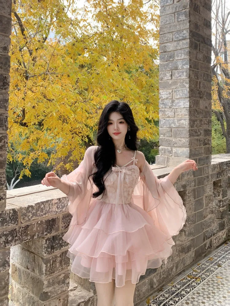 Rosy Ballet Tiered Dress