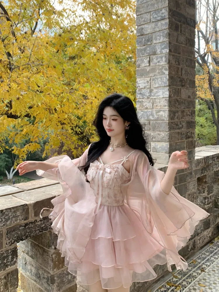 Rosy Ballet Tiered Dress