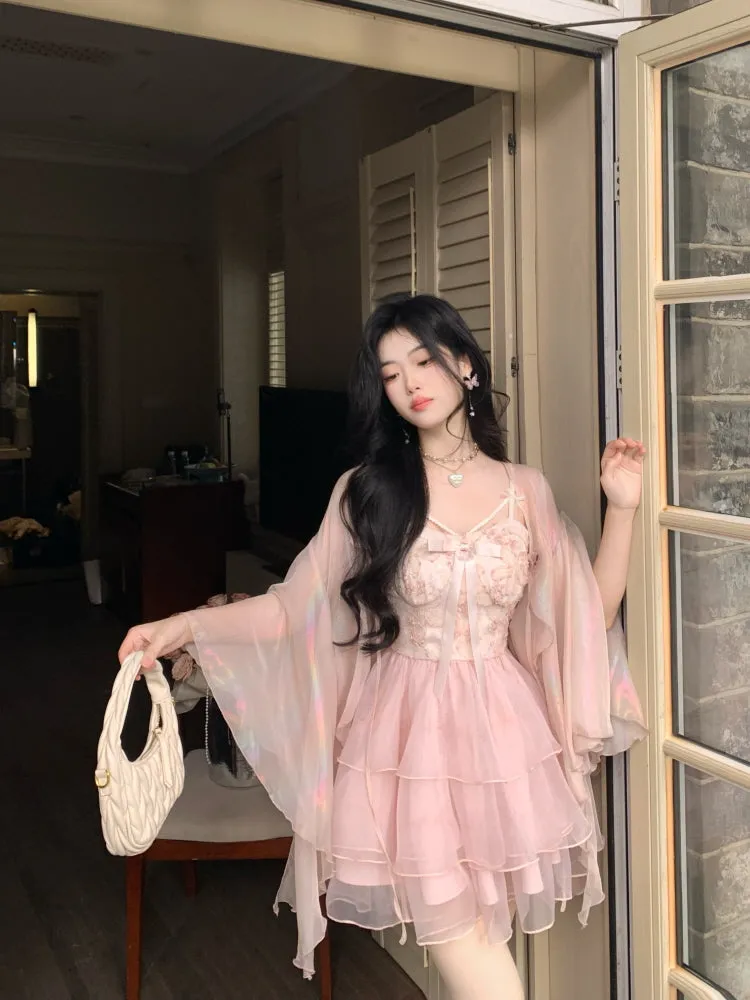 Rosy Ballet Tiered Dress