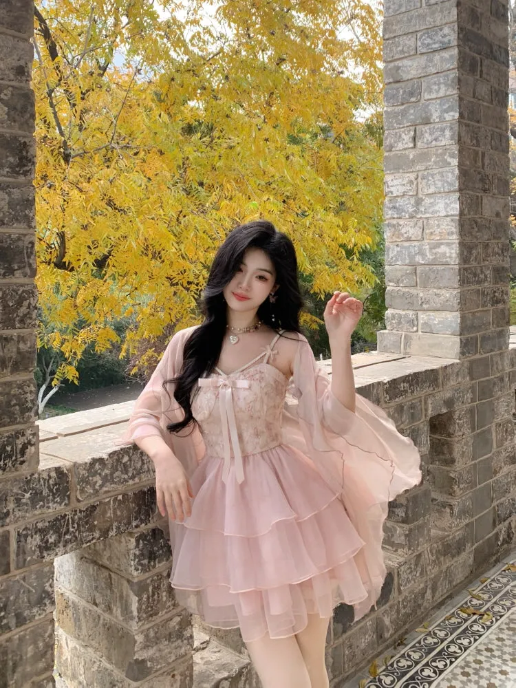 Rosy Ballet Tiered Dress