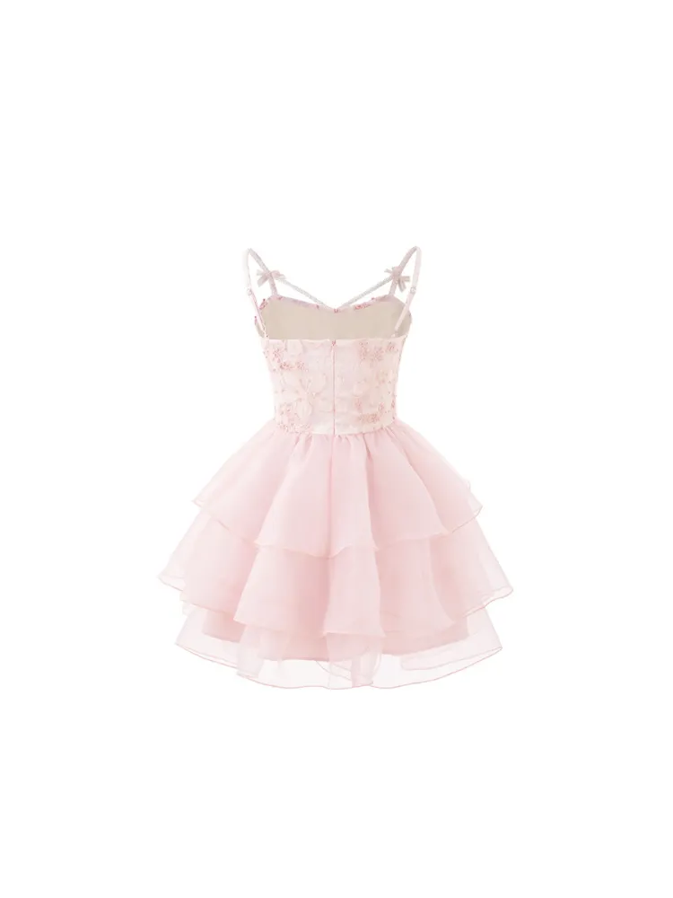Rosy Ballet Tiered Dress