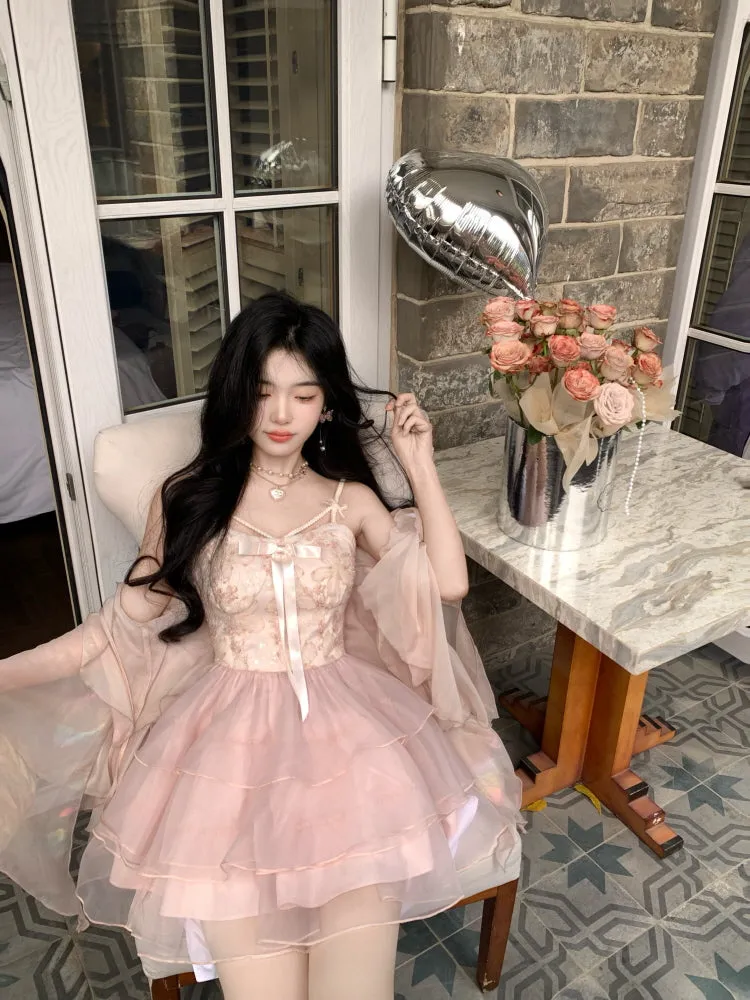 Rosy Ballet Tiered Dress