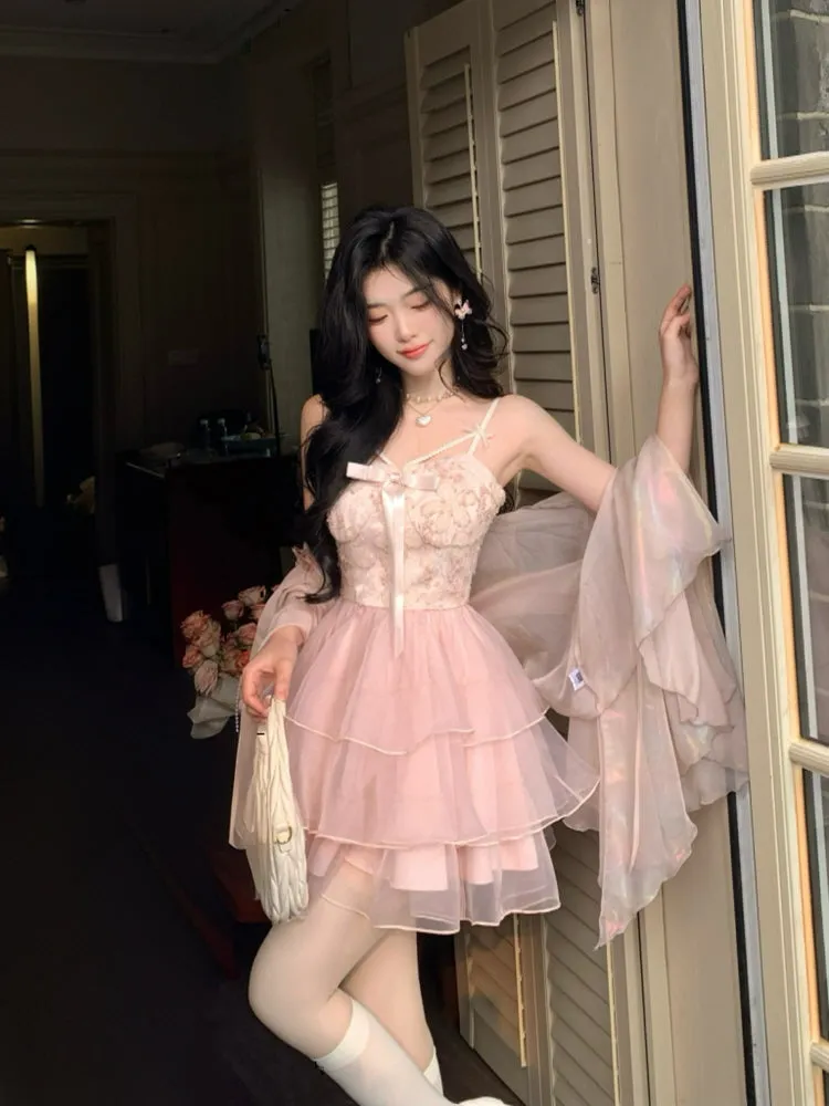Rosy Ballet Tiered Dress