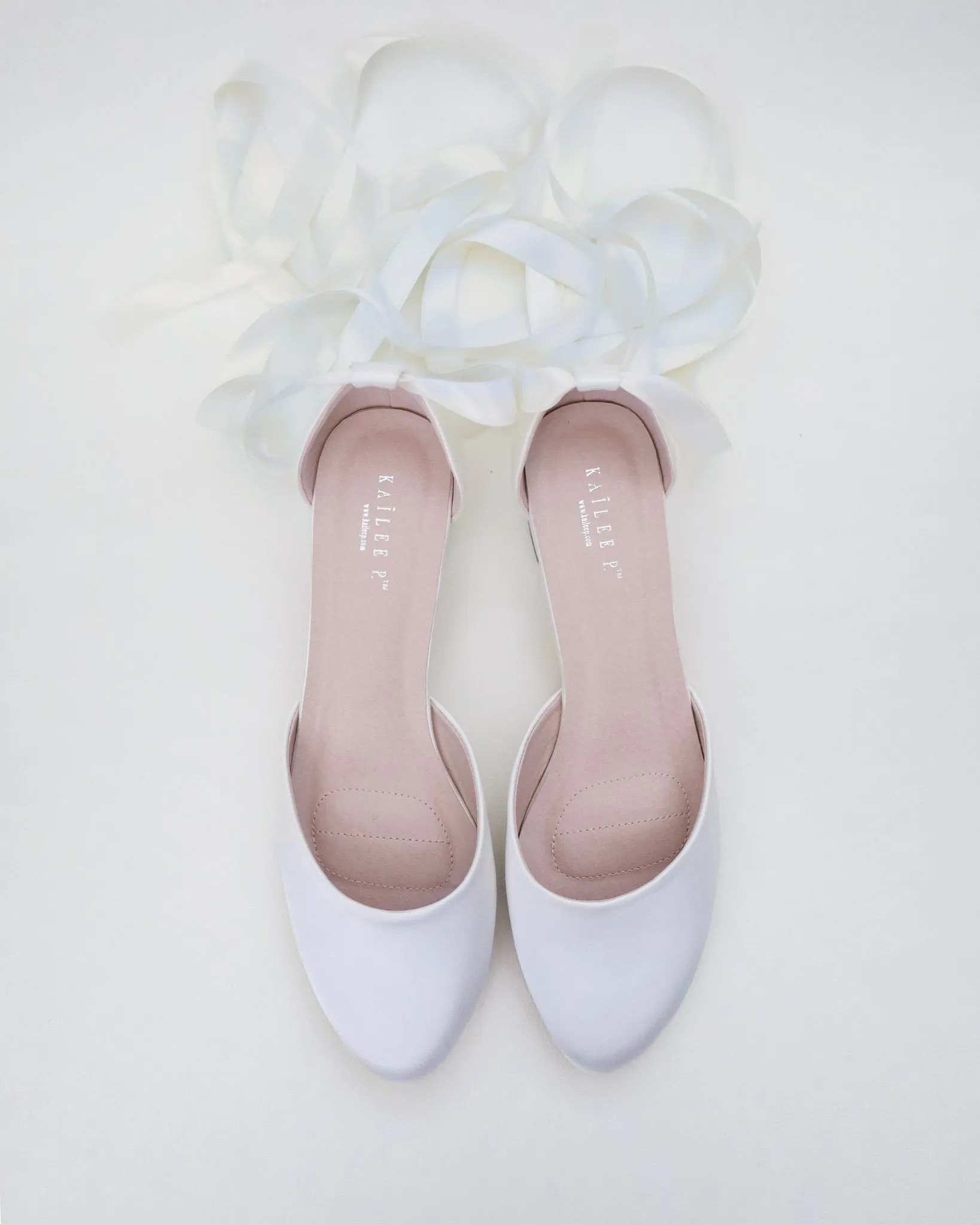 Round Toe Satin Block Heel with Ballerina Lace Up
