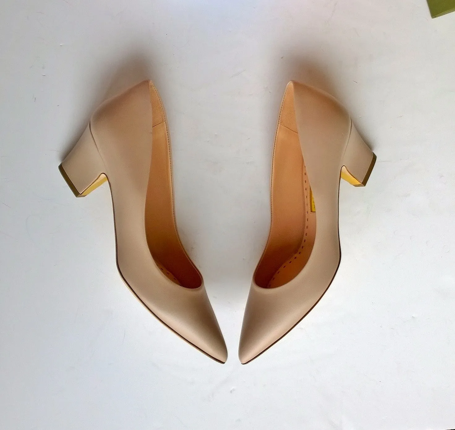 Rupert Sanderson New Pierre Nude Leather Heels
