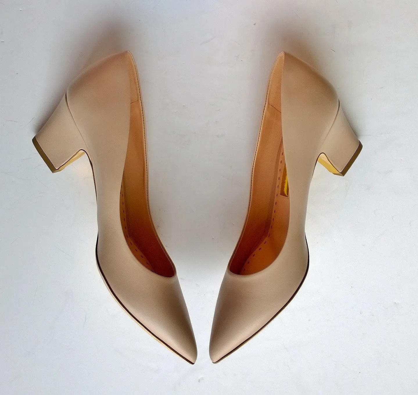 Rupert Sanderson New Pierre Nude Leather Heels