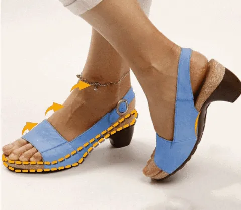 Sandals Summer Sandals Elegant Chunky Heels Sandals Shoes Lightweight Heels Platform Sandalias Mujer