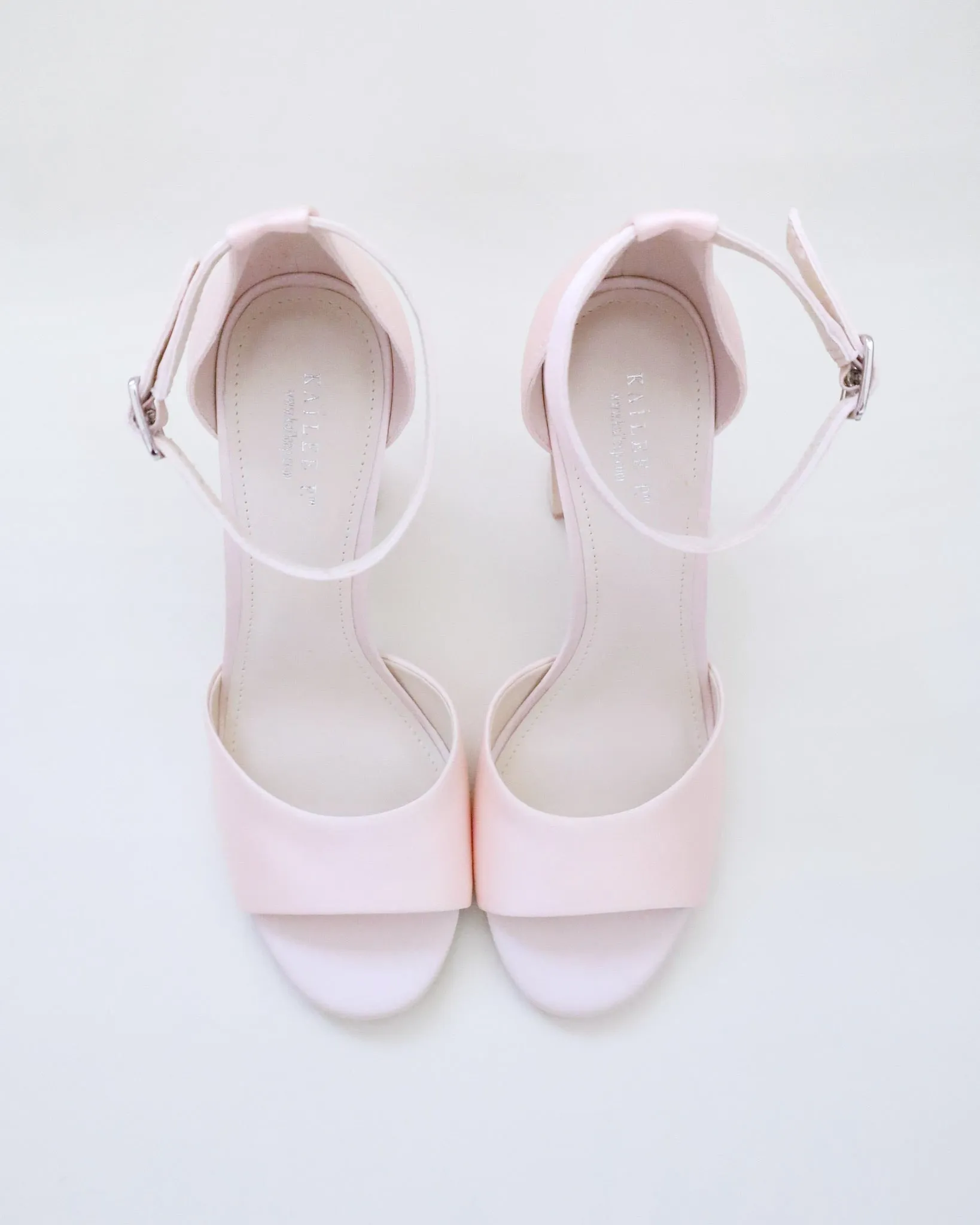 Satin Block Heel Evening Sandals