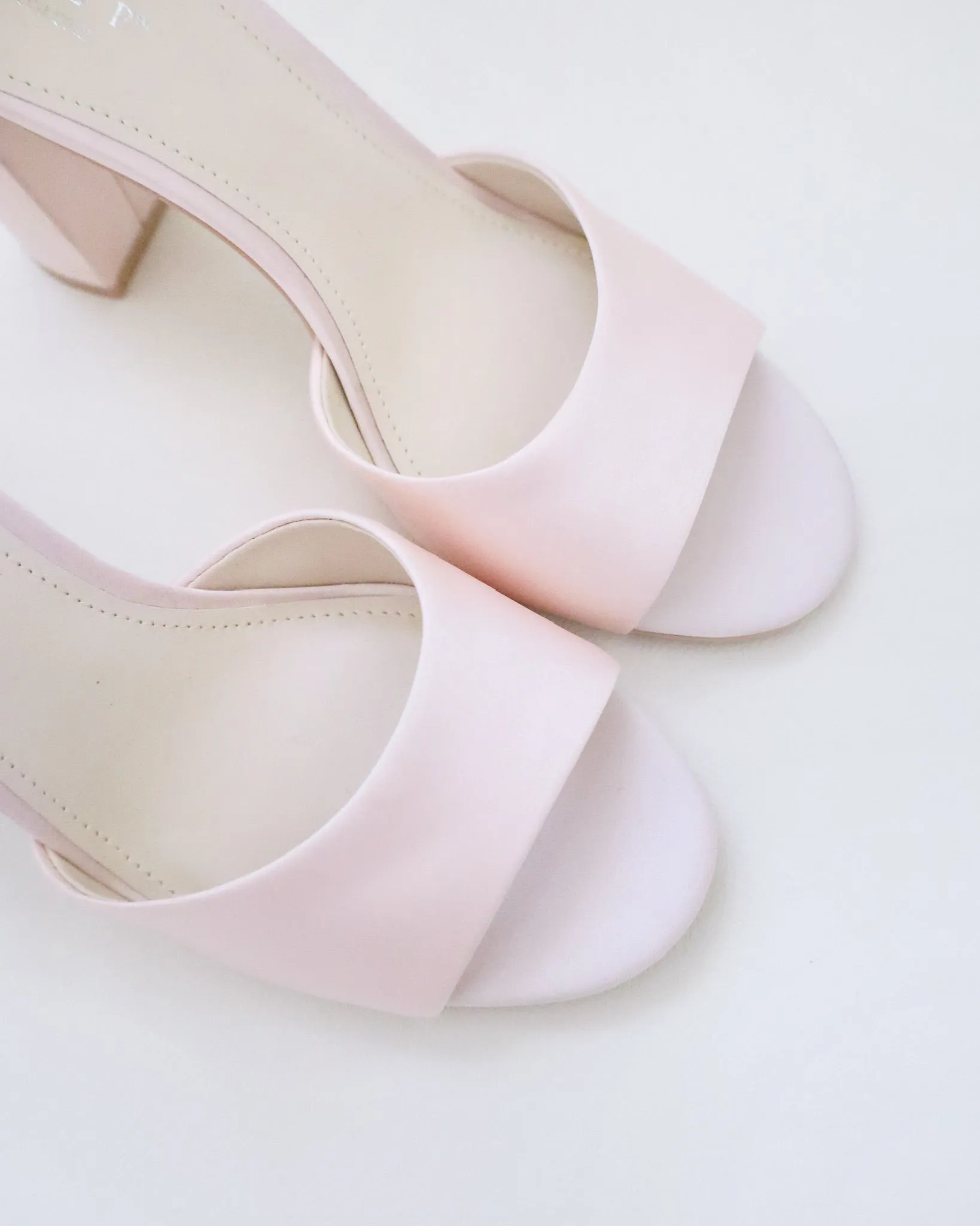 Satin Block Heel Evening Sandals