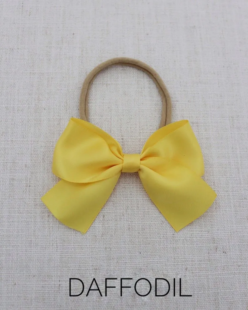 Satin Bow Hair Clips for Girls