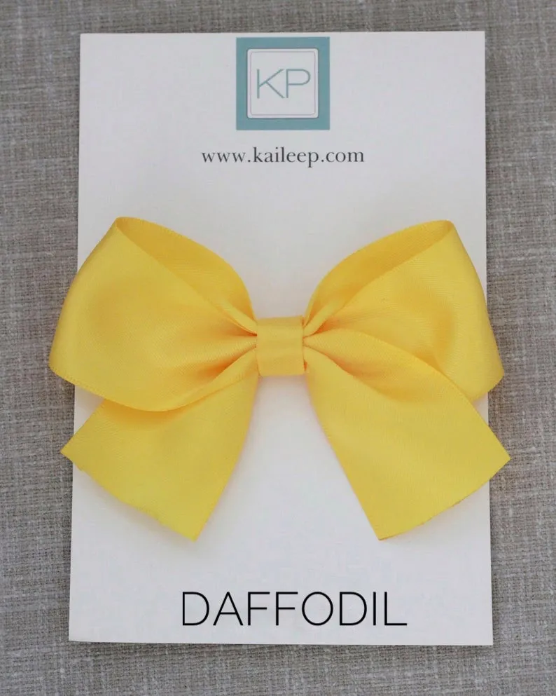 Satin Bow Hair Clips for Girls