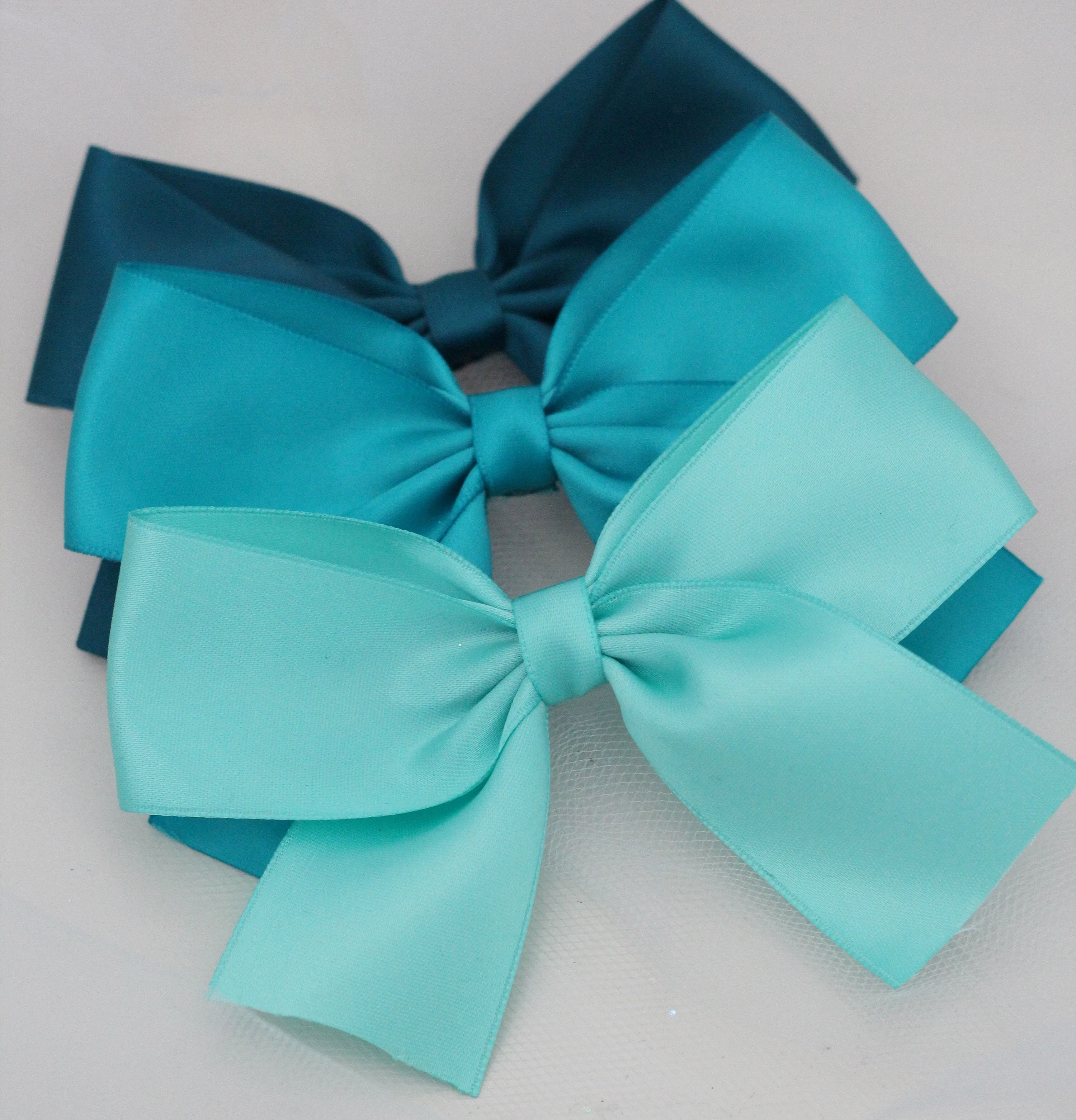 Satin Bow Hair Clips for Girls