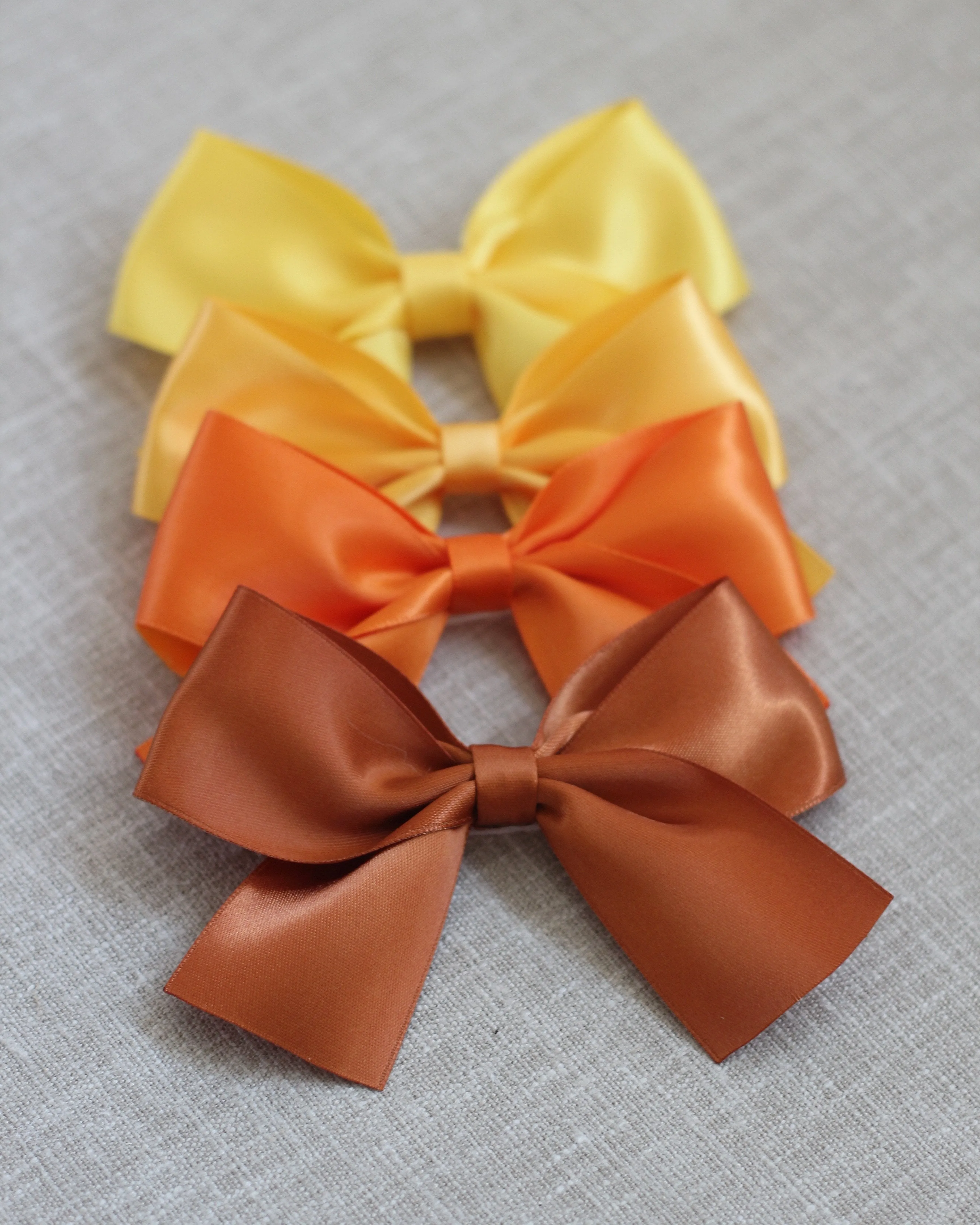Satin Bow Hair Clips for Girls
