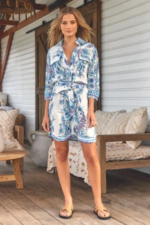 Sea Breeze Print Beverly Shirt Dress