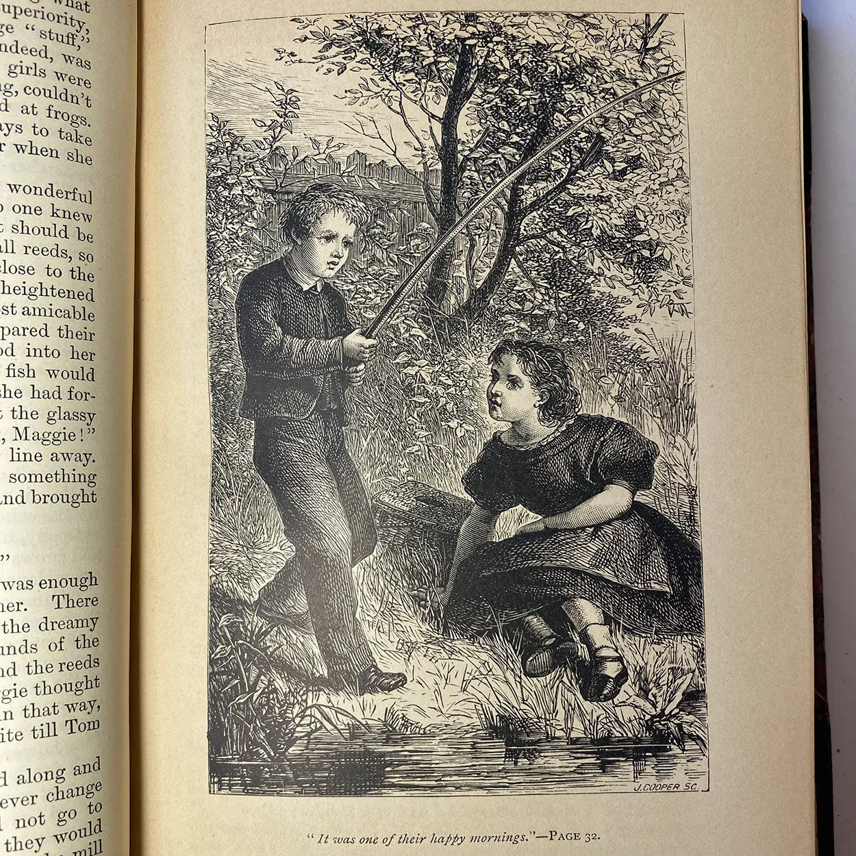 Set of Six English Leather Books: Works of George Eliot