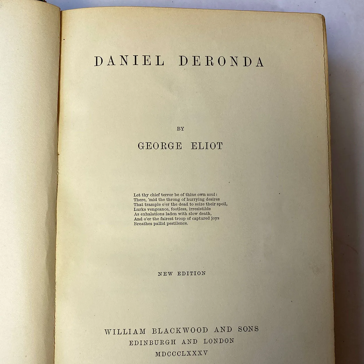 Set of Six English Leather Books: Works of George Eliot