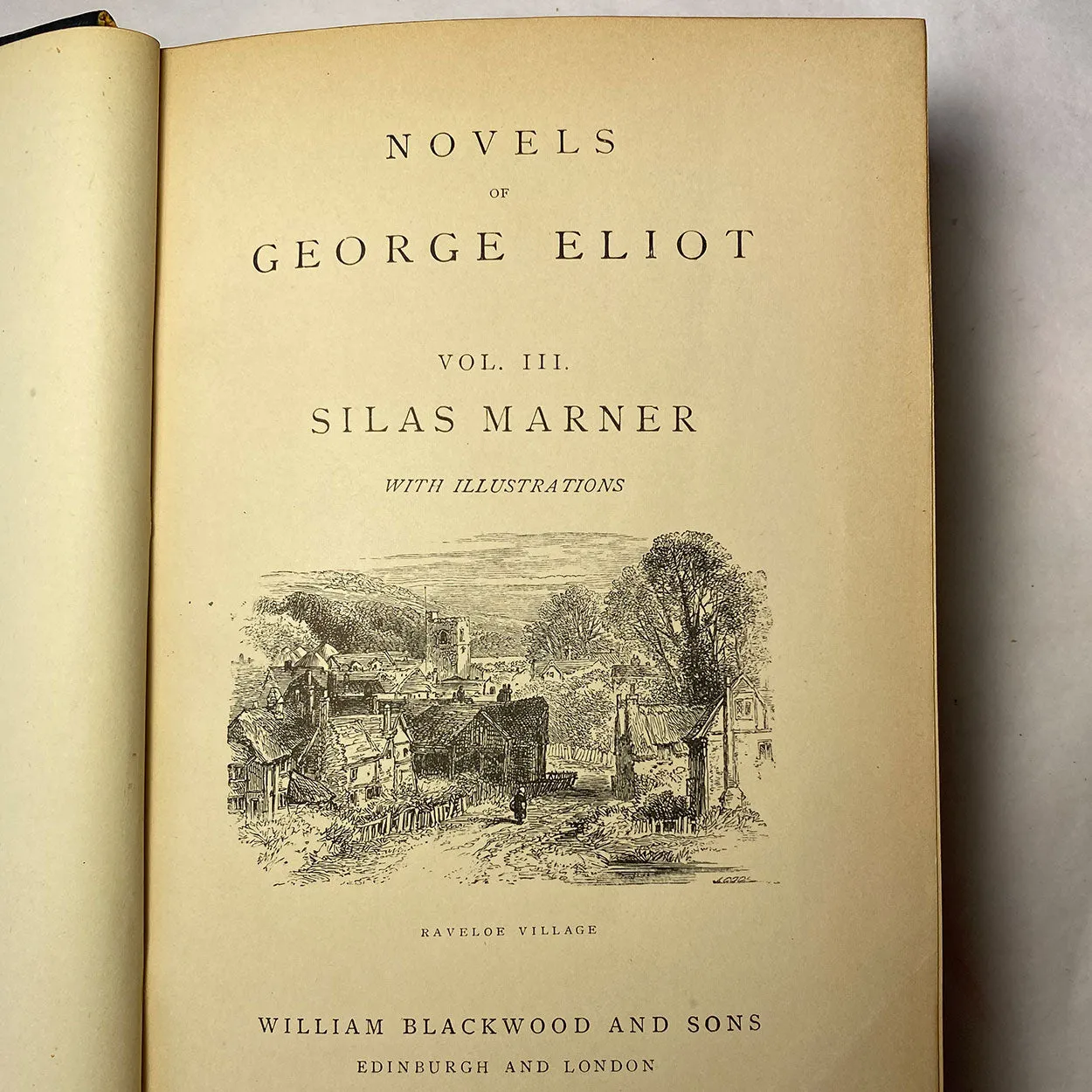 Set of Six English Leather Books: Works of George Eliot