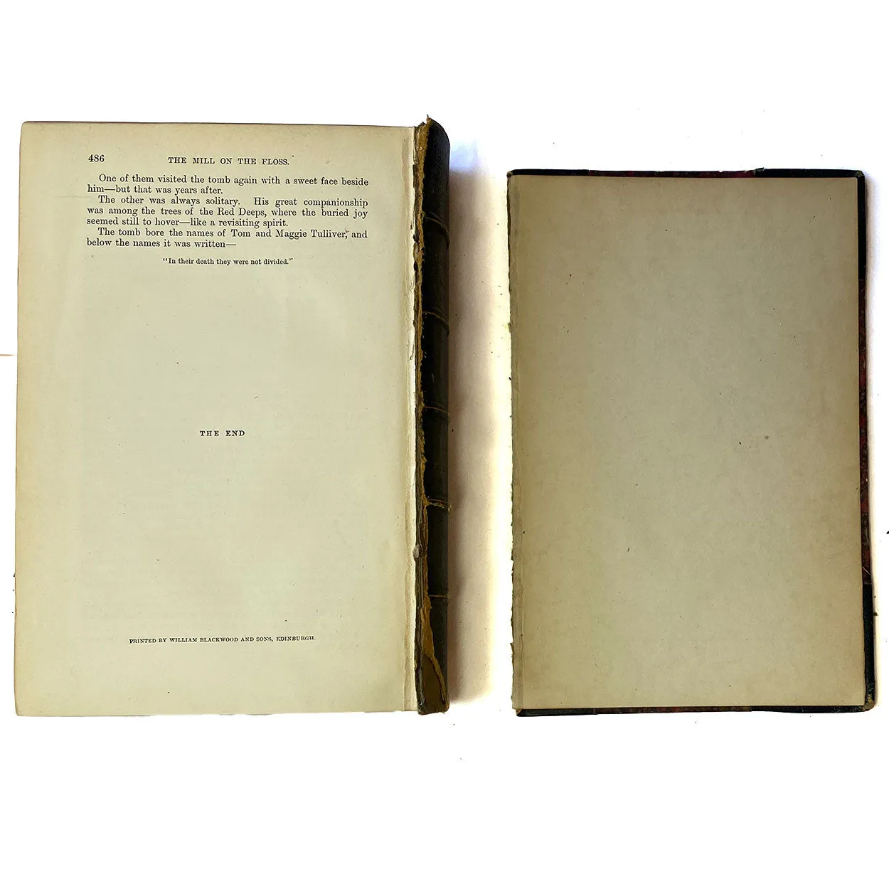 Set of Six English Leather Books: Works of George Eliot