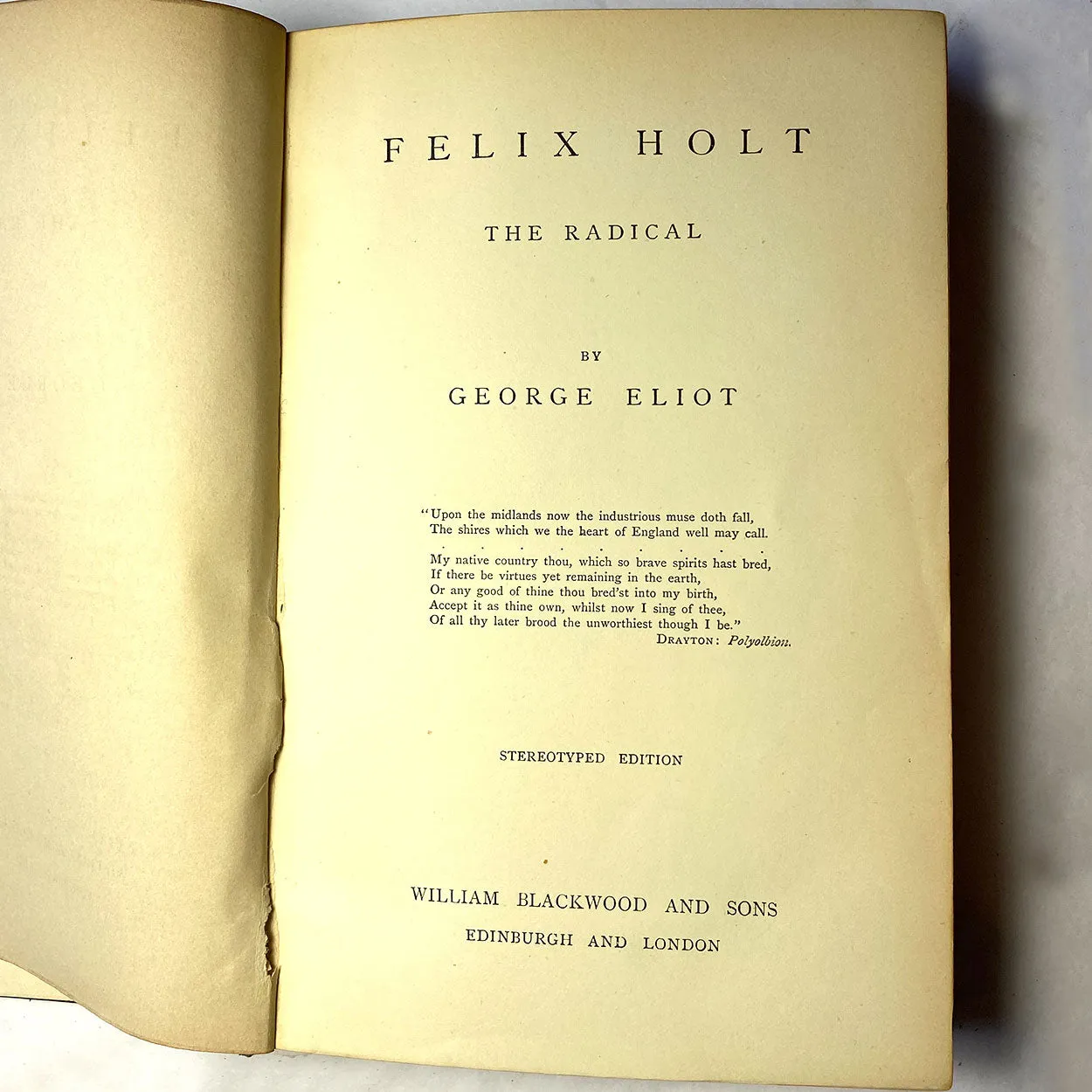 Set of Six English Leather Books: Works of George Eliot