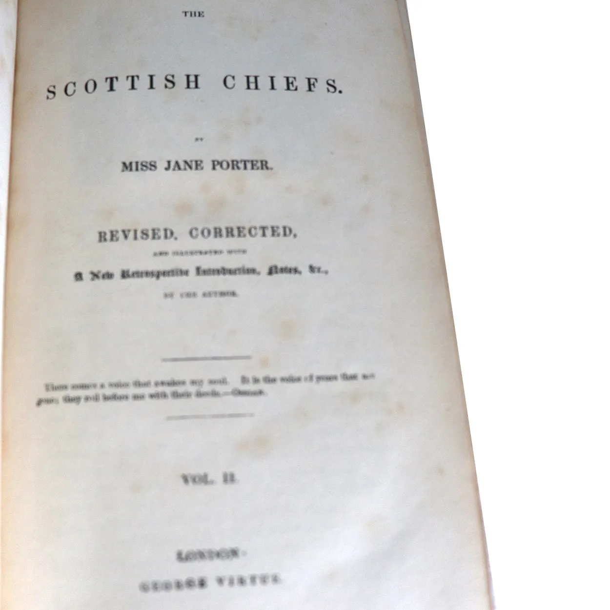 Set of Two Leather Books: The Scottish Chiefs by Miss Jane Porter