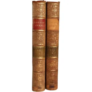 Set of Two Leather Books: The Scottish Chiefs by Miss Jane Porter