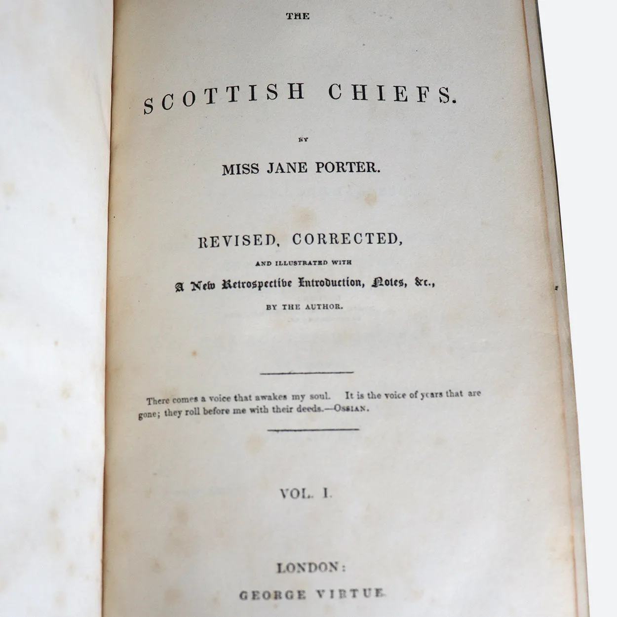 Set of Two Leather Books: The Scottish Chiefs by Miss Jane Porter