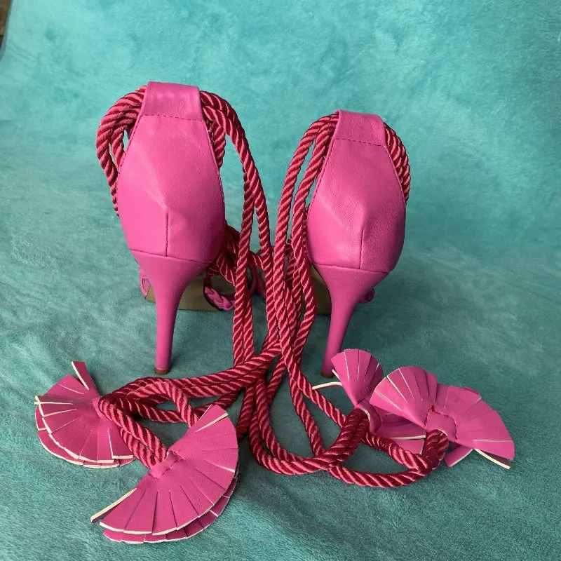 Sexy Rope Knot High Heel Sandals