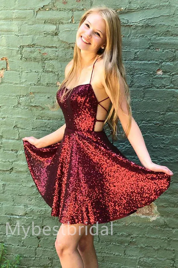Sexy Sleeveless A-line Short Mini Homecoming Dress,  HDS0118