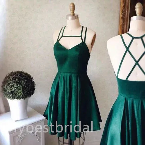 Sexy V-neck Sleeveless A-line Short Mini Homecoming Dress,  HDS0117