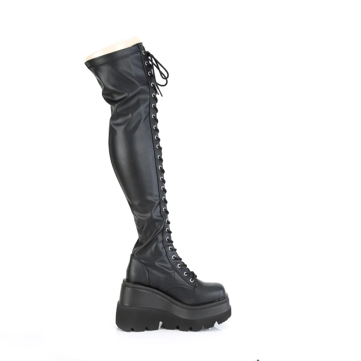 SHAKER-374  Black Stretch Vegan Leather