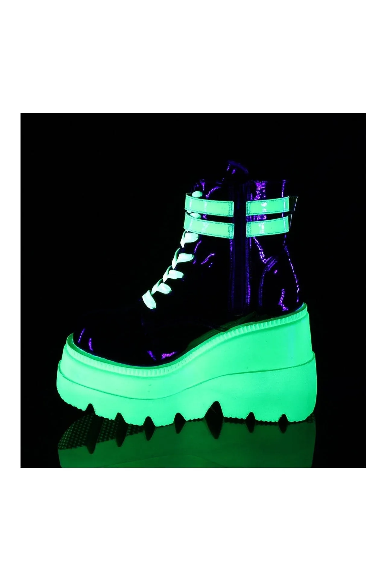 SHAKER-52 Black Patent Ankle Boot