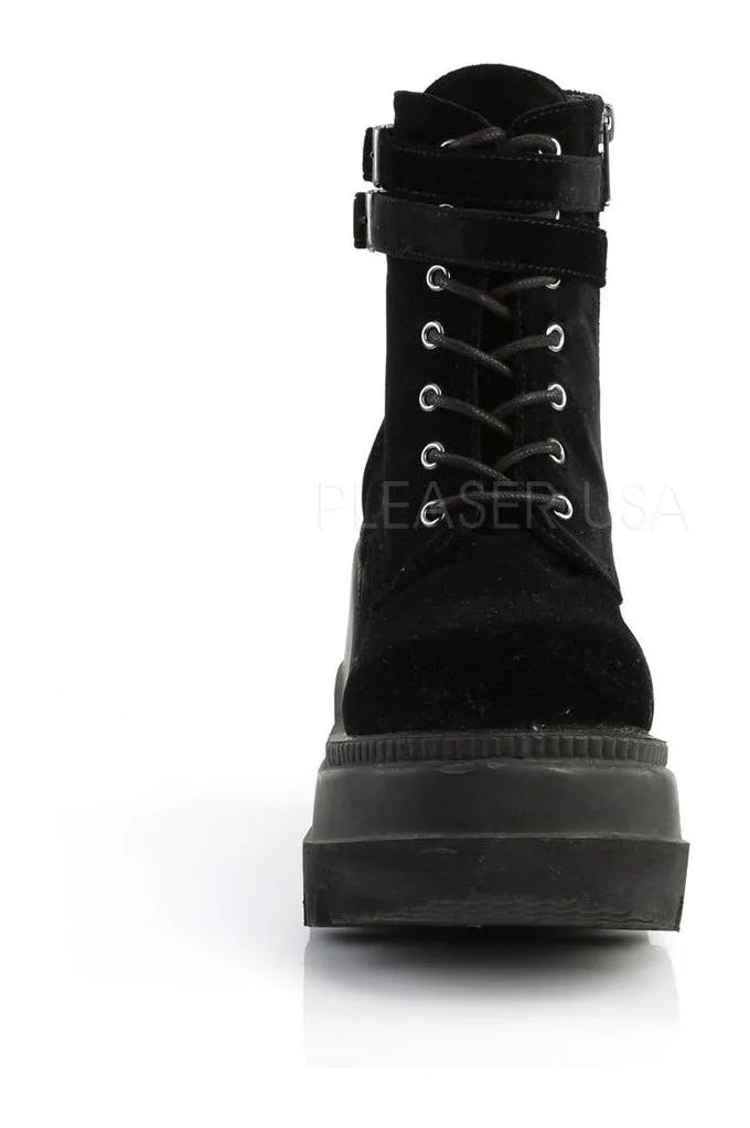 SHAKER-52 Demonia Wedge | Black Velvet