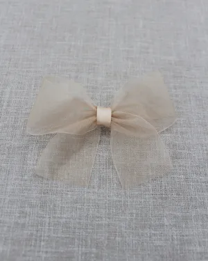 Sheer Organza Bow Hair Clips