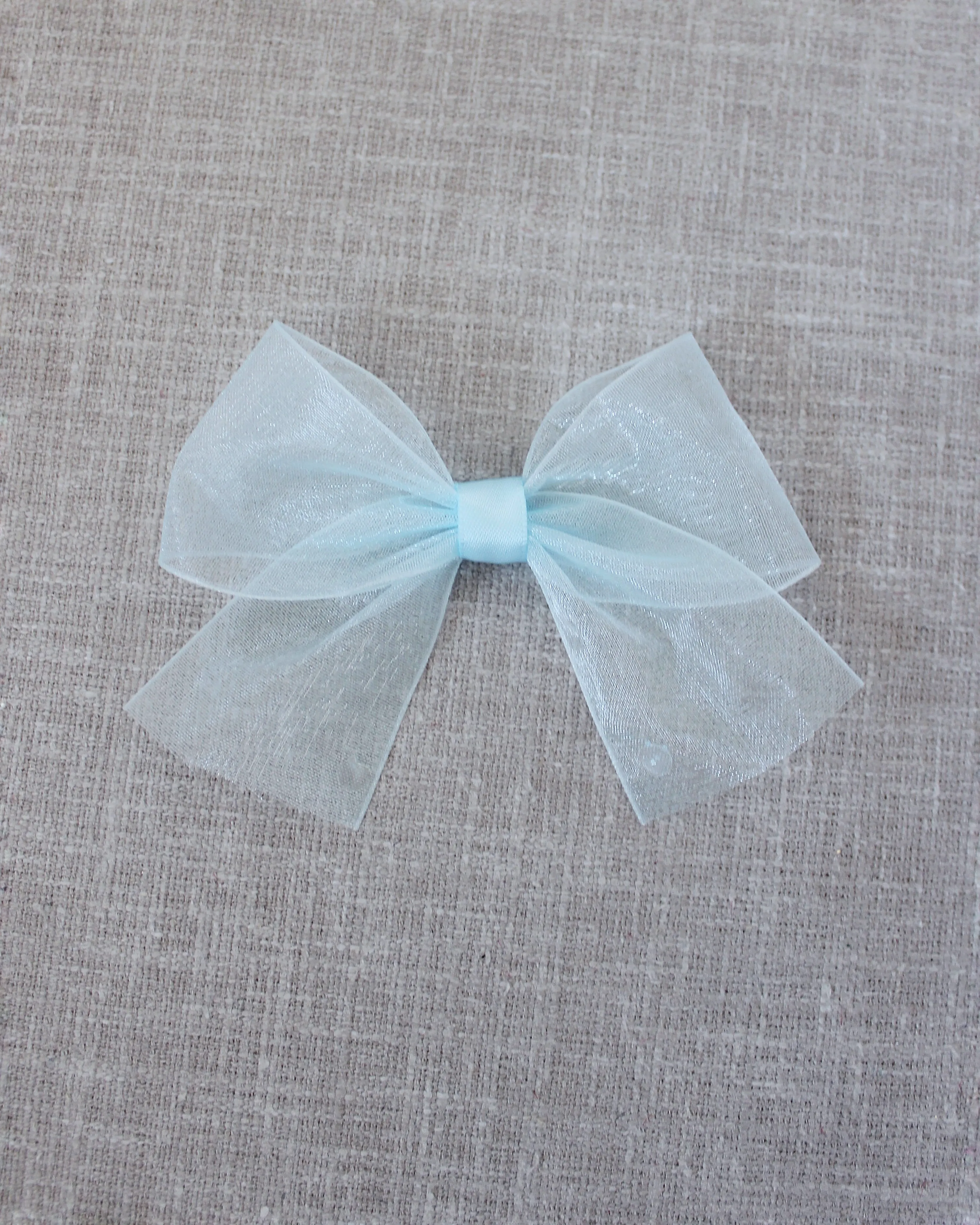 Sheer Organza Bow Hair Clips