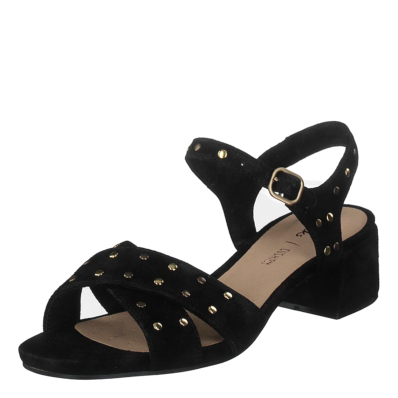 Sheer35 Strap Black Suede Studded