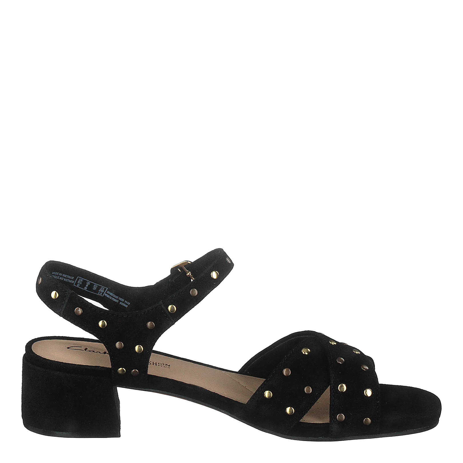 Sheer35 Strap Black Suede Studded