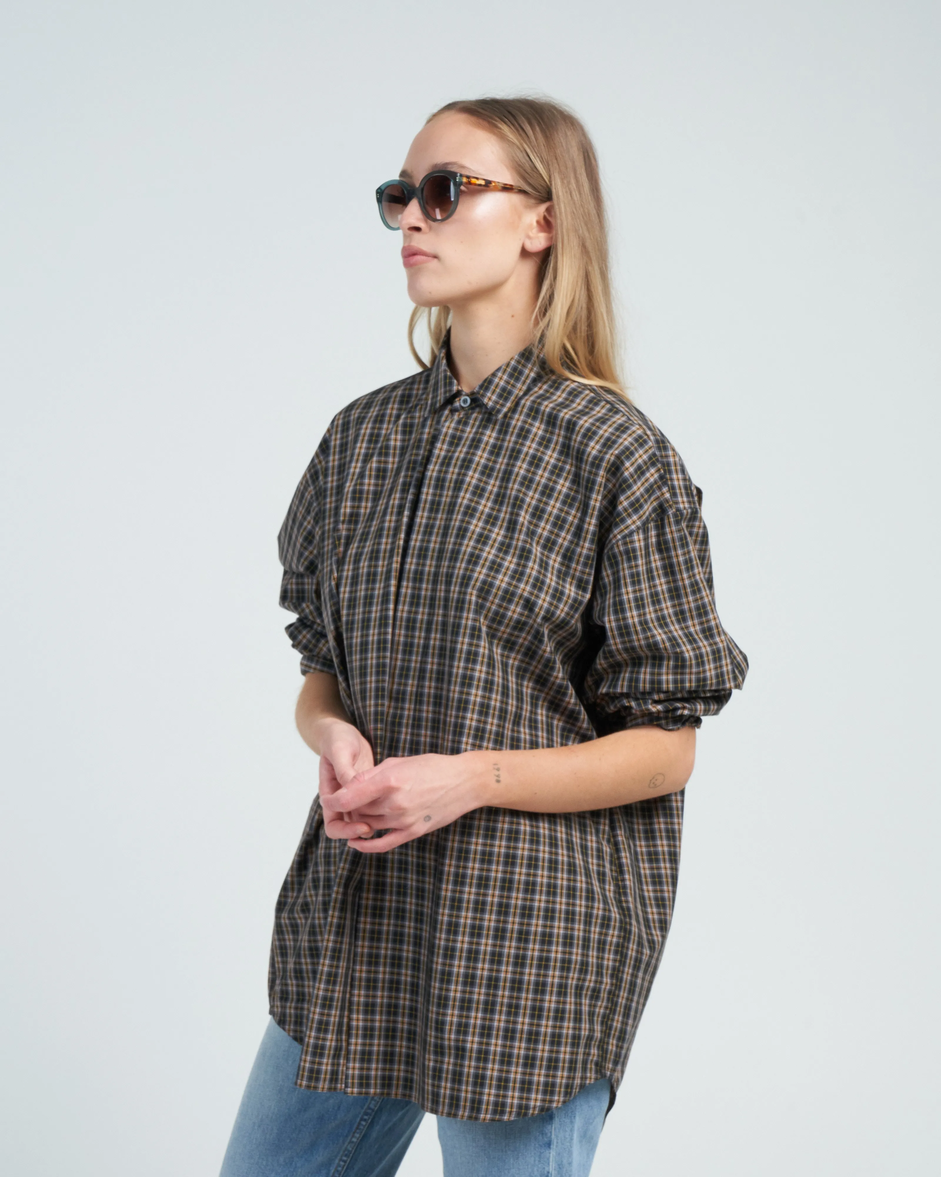 shirt w/ button placket - woven gallaway